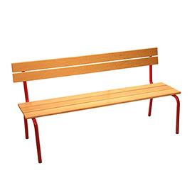 Bancs semi-métalliques avec dossier