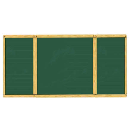 Tableau à craie triptyque en bois